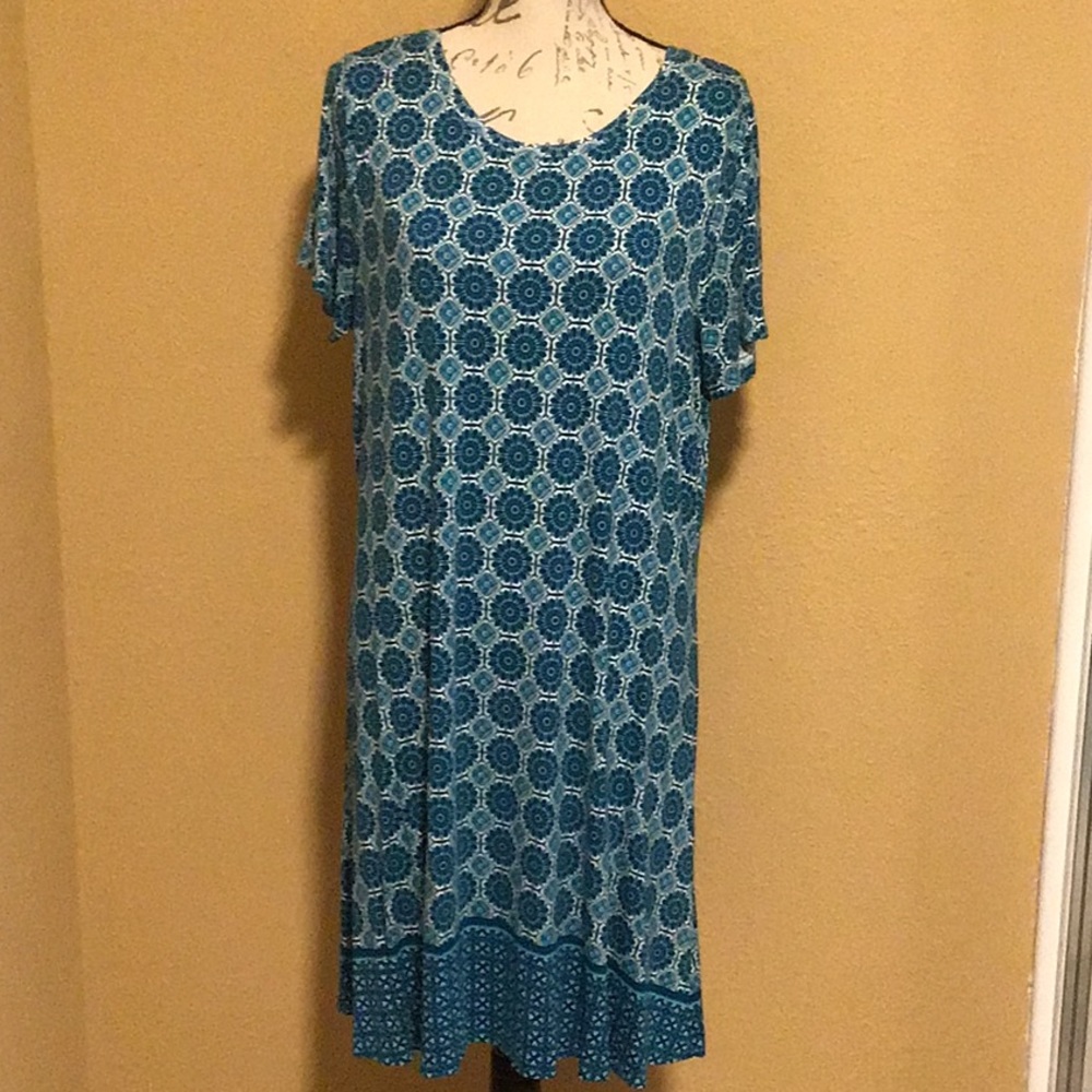 1X St.John Bay Medallion Print Dress